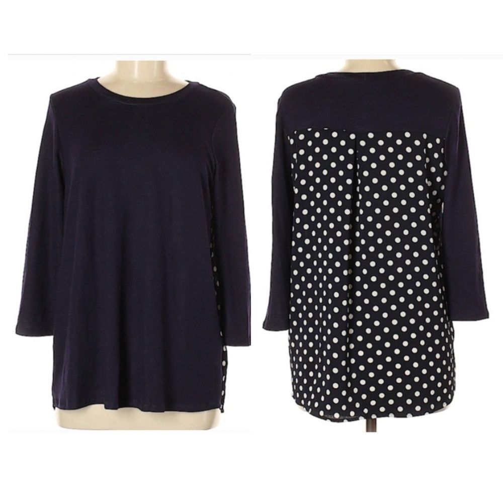 NWOT Papermoon Marisol Mixed Material knit top